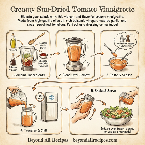 Creamy Sun-Dried Tomato Vinaigrette instructions