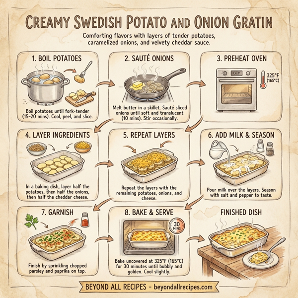 Creamy Swedish Potato and Onion Gratin instructions