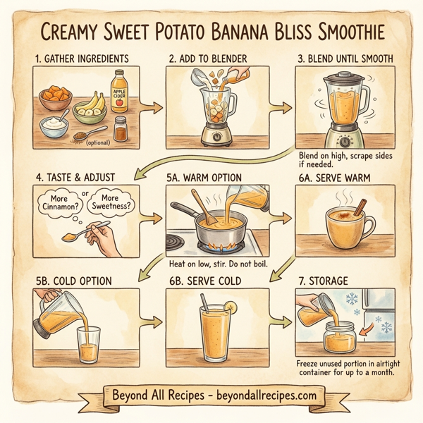 Creamy Sweet Potato Banana Bliss Smoothie instructions