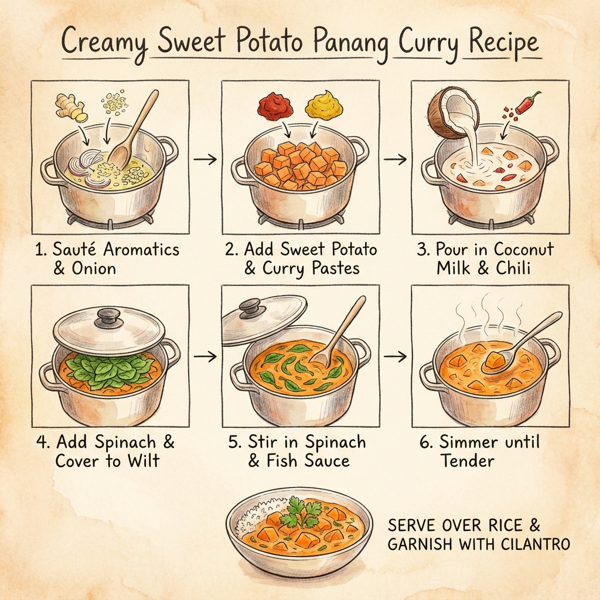 Creamy Sweet Potato Panang Curry instructions