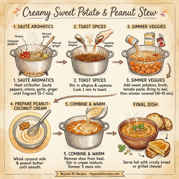 Creamy Sweet Potato & Peanut Stew instructions