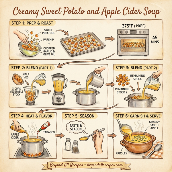 Creamy Sweet Potato and Apple Cider Soup instructions