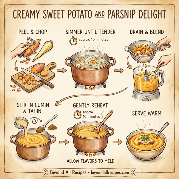 Creamy Sweet Potato and Parsnip Delight instructions