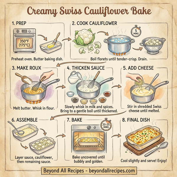 Creamy Swiss Cauliflower Bake instructions