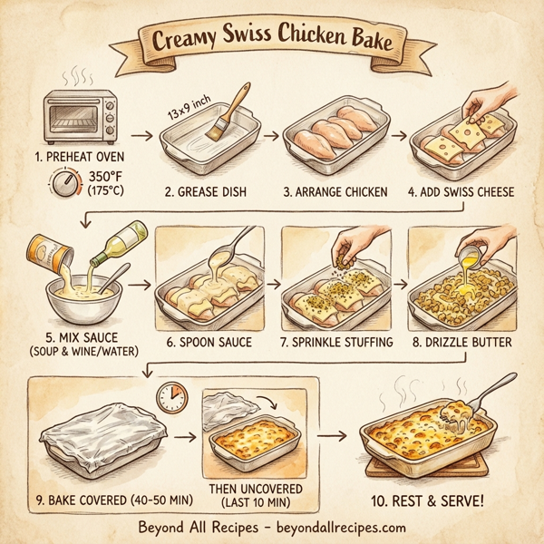 Creamy Swiss Chicken Bake instructions