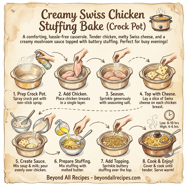 Creamy Swiss Chicken Stuffing Bake (Crock Pot) instructions