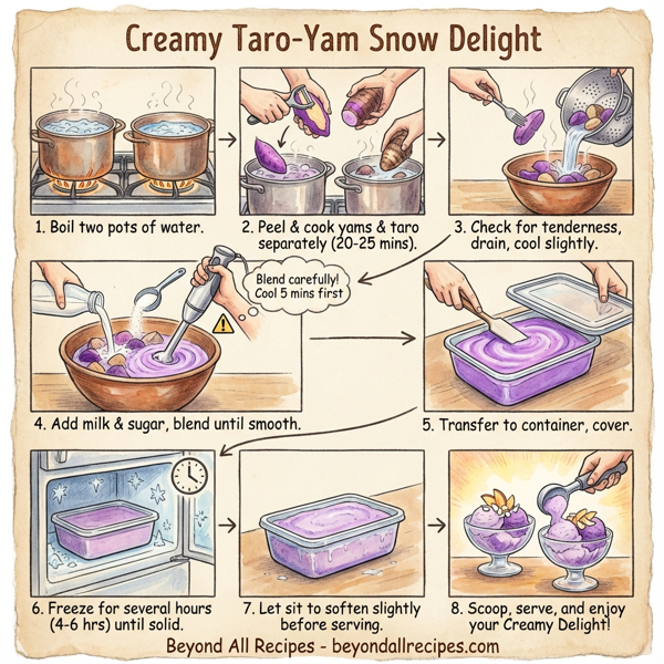 Creamy Taro-Yam Snow Delight instructions