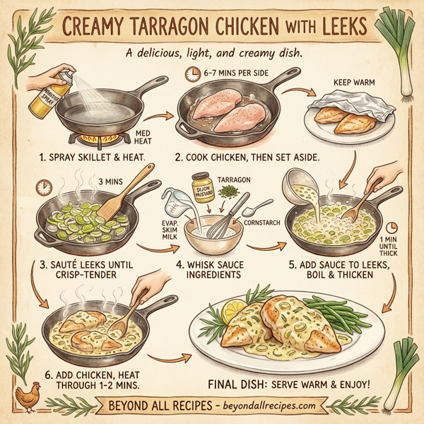 Creamy Tarragon Chicken with Leeks instructions