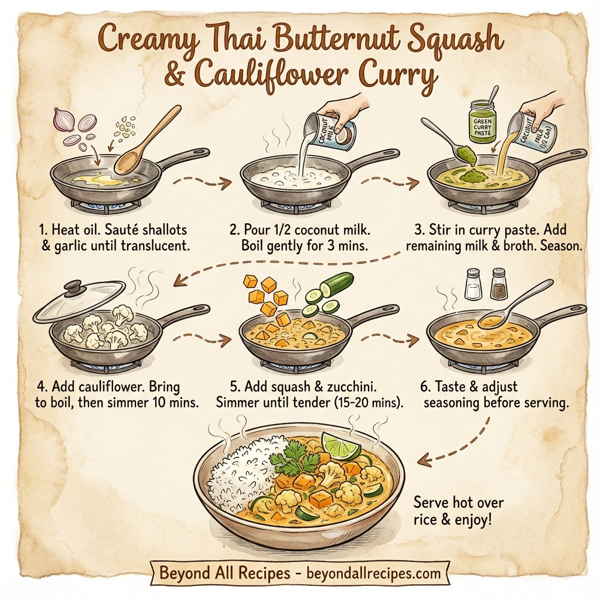 Creamy Thai Butternut Squash & Cauliflower Curry instructions