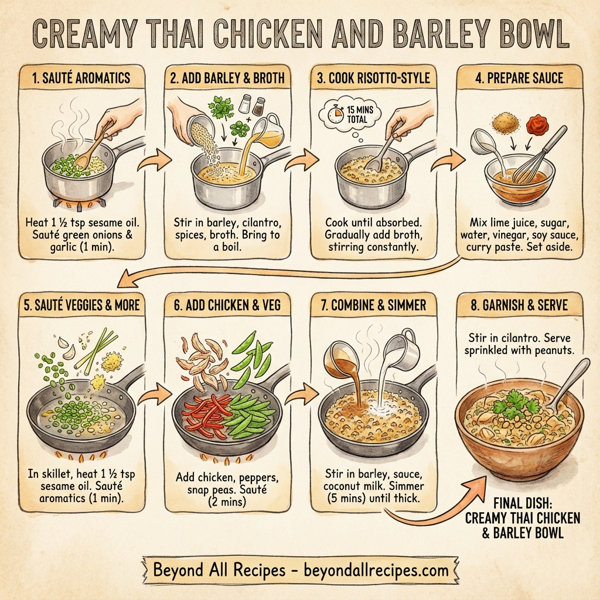 Creamy Thai Chicken and Barley Bowl instructions