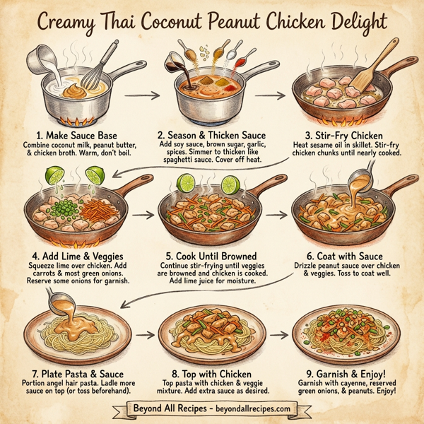 Creamy Thai Coconut Peanut Chicken Delight instructions
