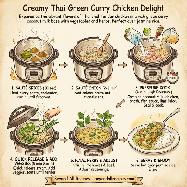 Creamy Thai Green Curry Chicken Delight instructions