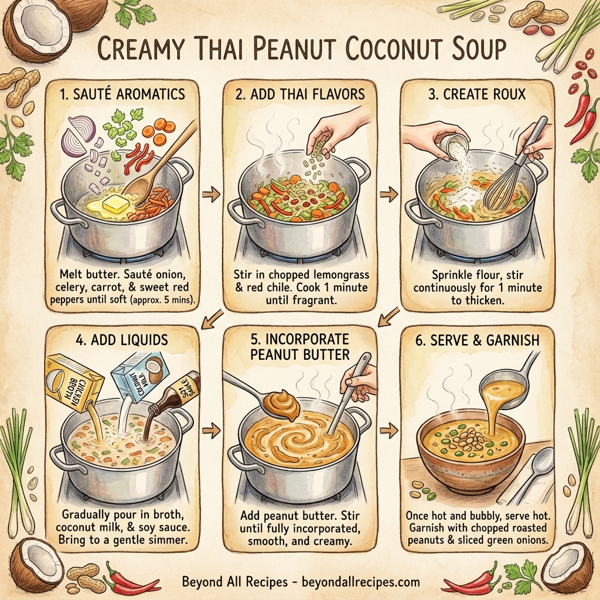 Creamy Thai Peanut Coconut Soup instructions