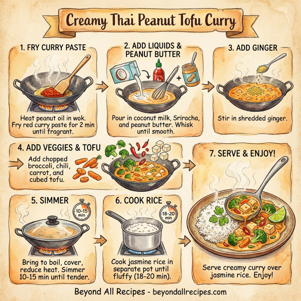 Creamy Thai Peanut Tofu Curry instructions