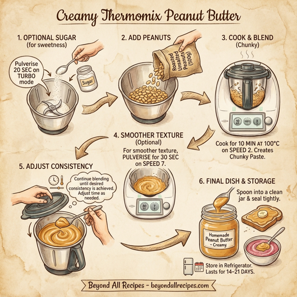 Creamy Thermomix Peanut Butter instructions