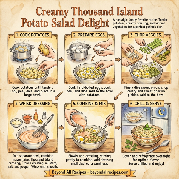 Creamy Thousand Island Potato Salad Delight instructions