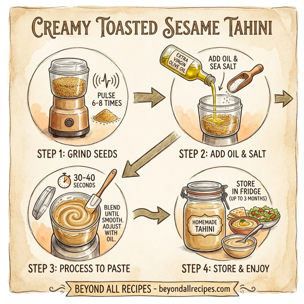 Creamy Toasted Sesame Tahini instructions