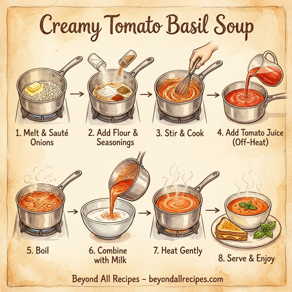 Creamy Tomato Basil Soup instructions