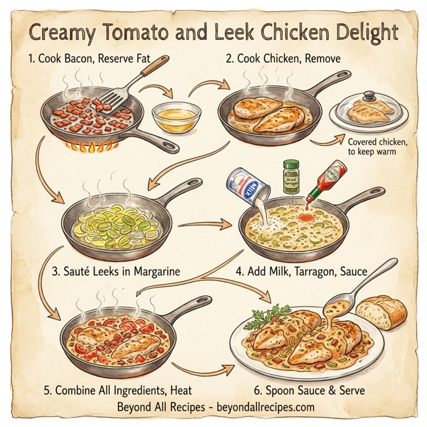 Creamy Tomato and Leek Chicken Delight instructions