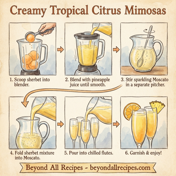 Creamy Tropical Citrus Mimosas instructions