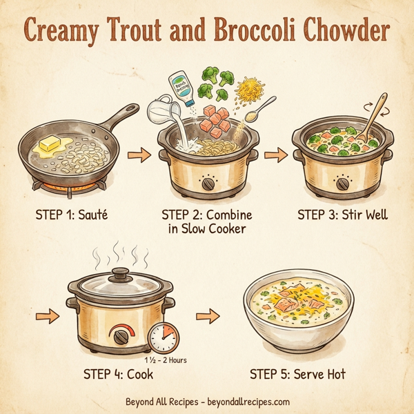 Creamy Trout and Broccoli Chowder instructions