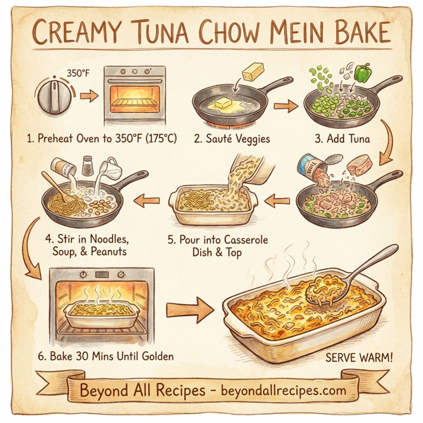 Creamy Tuna Chow Mein Bake instructions