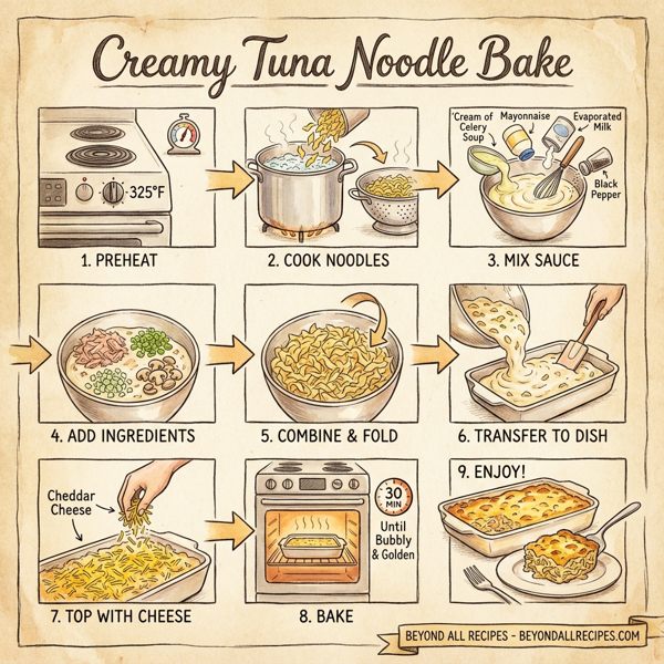 Creamy Tuna Noodle Bake instructions