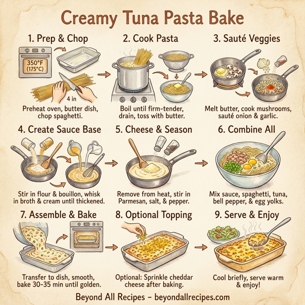 Creamy Tuna Pasta Bake instructions