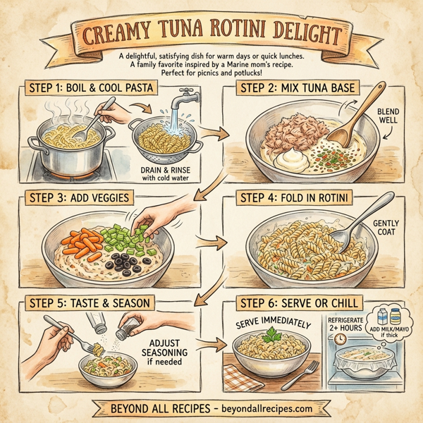 Creamy Tuna Rotini Delight instructions
