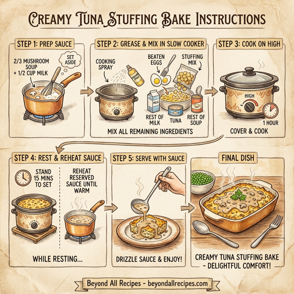 Creamy Tuna Stuffing Bake instructions
