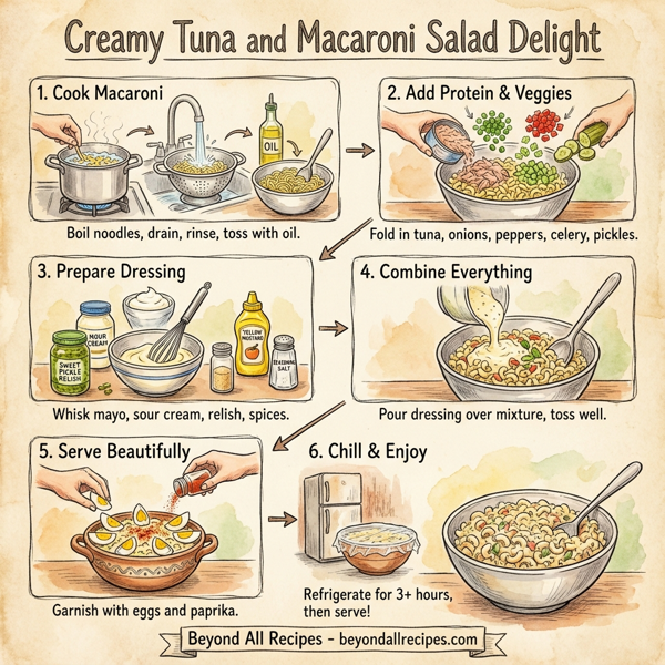 Creamy Tuna and Macaroni Salad Delight instructions