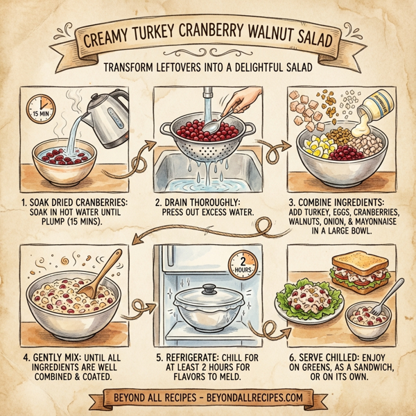 Creamy Turkey Cranberry Walnut Salad instructions