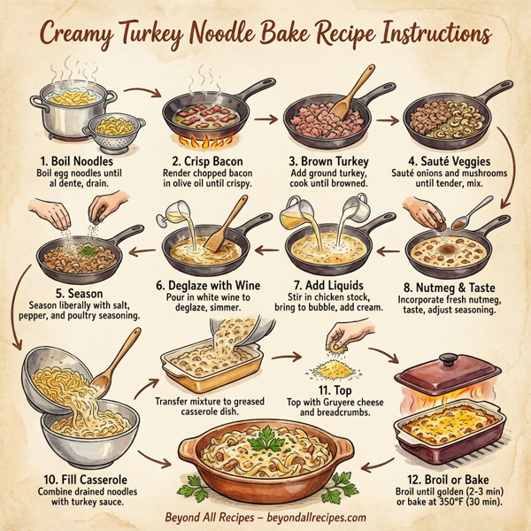 Creamy Turkey Noodle Bake instructions