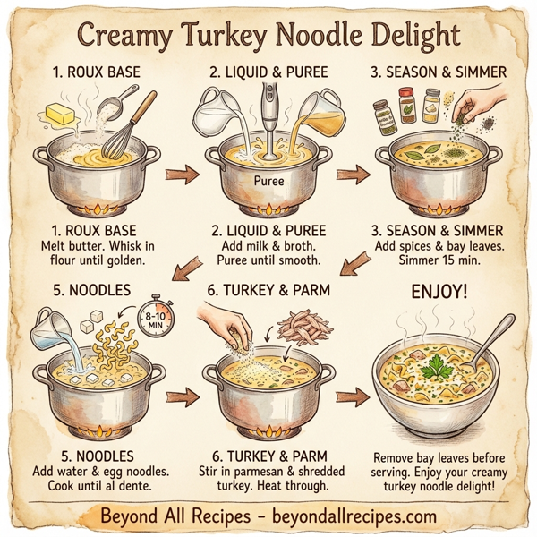 Creamy Turkey Noodle Delight instructions