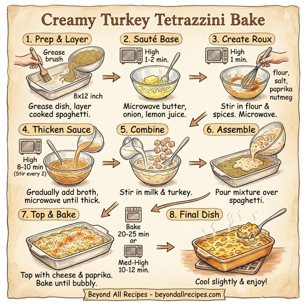 Creamy Turkey Tetrazzini Bake instructions