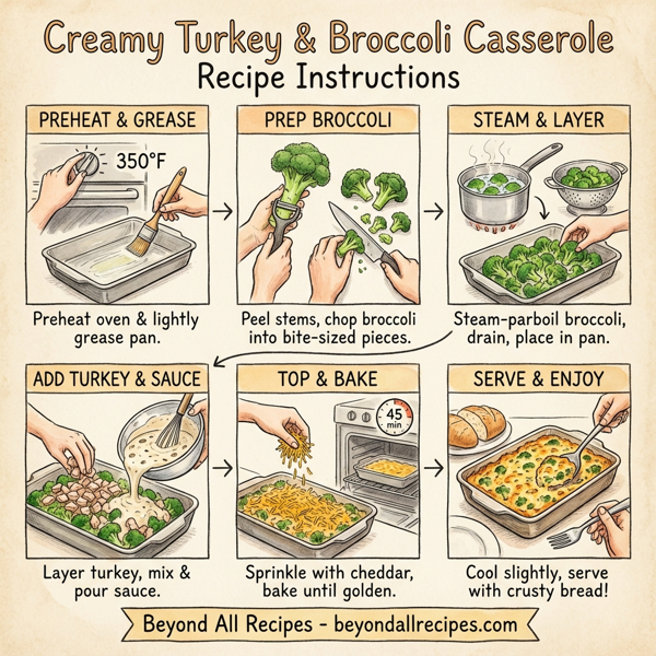 Creamy Turkey & Broccoli Casserole instructions