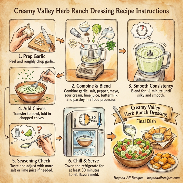 Creamy Valley Herb Ranch Dressing instructions
