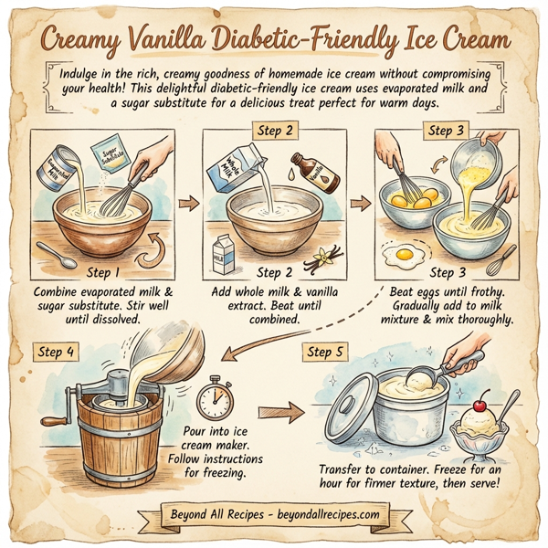 Creamy Vanilla Diabetic-Friendly Ice Cream instructions