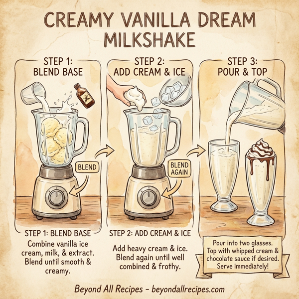 Creamy Vanilla Dream Milkshake instructions