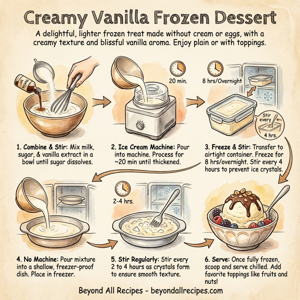 Creamy Vanilla Frozen Dessert instructions