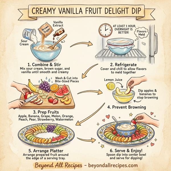 Creamy Vanilla Fruit Delight Dip instructions