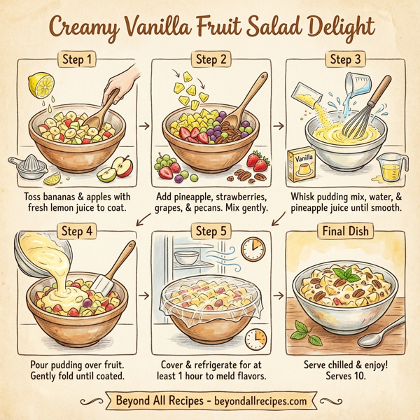 Creamy Vanilla Fruit Salad Delight instructions
