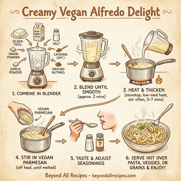 Creamy Vegan Alfredo Delight instructions