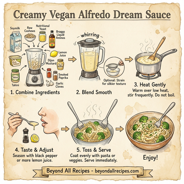 Creamy Vegan Alfredo Dream Sauce instructions