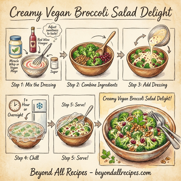 Creamy Vegan Broccoli Salad Delight instructions