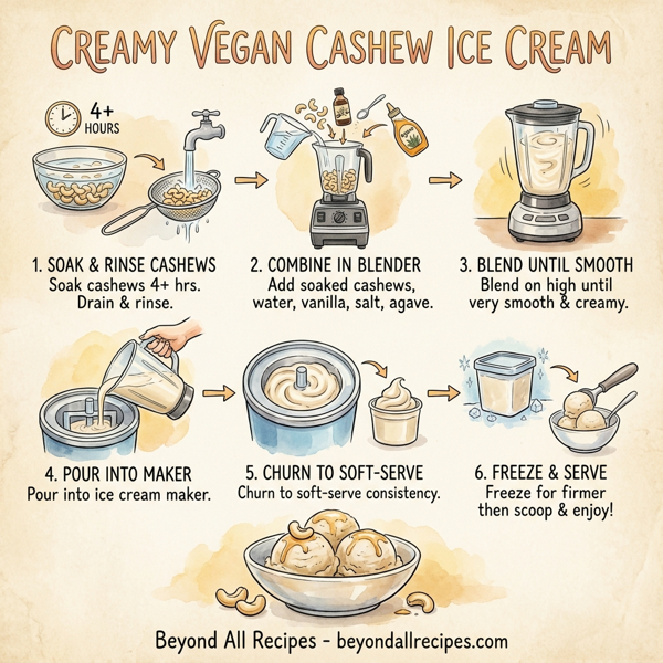 Creamy Vegan Cashew Ice Cream instructions