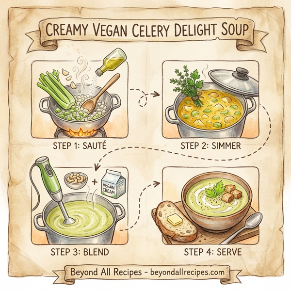 Creamy Vegan Celery Delight Soup instructions