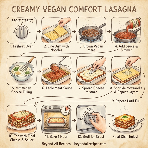 Creamy Vegan Comfort Lasagna instructions