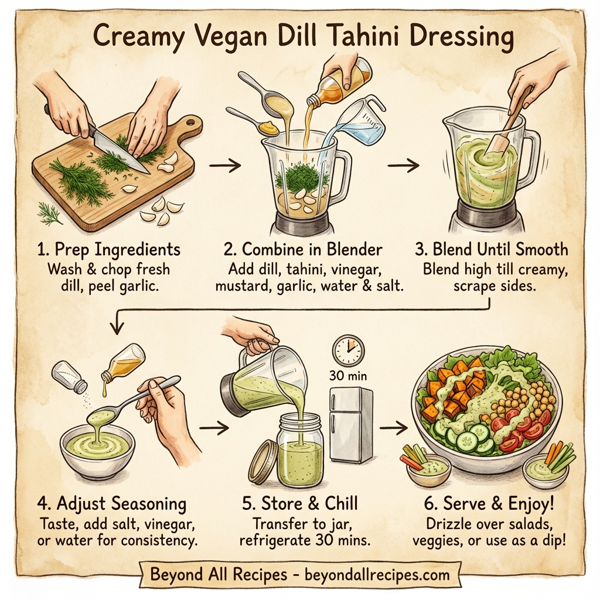 Creamy Vegan Dill Tahini Dressing instructions