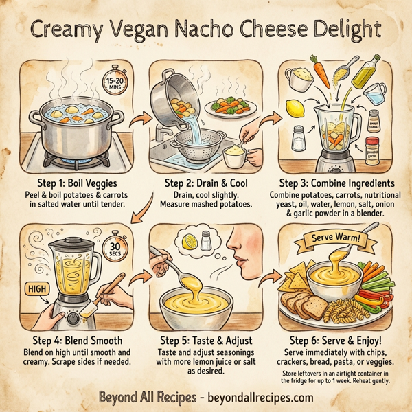 Creamy Vegan Nacho Cheese Delight instructions